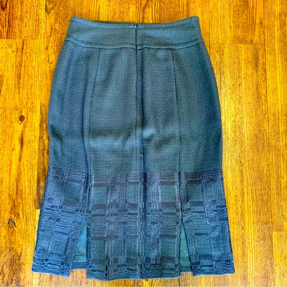 Magaschoni Collection Gray Wool Pencil Skirt - Picture 1 of 13